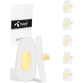 Tolaxy 5 Pairs Upgraded Soft Silicone Replacement Nose Pieces for Ray-Ban RB3604 RB3534 RB3523 RB3536 RB3549 RB3584 RB3526 RB3538 RB3558 RB3660 RB3530 RB8052 Sunglass, Anti-Slip, Plug-in Nose Pads