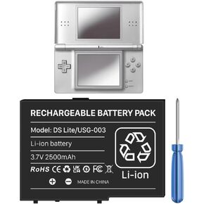 USG-003 Battery, 2024 New Upgraded (2500mAh) Ultra High Capacity Li-ion Battery Replacement for Nintendo DS Lite, NDSL Game Player Battery