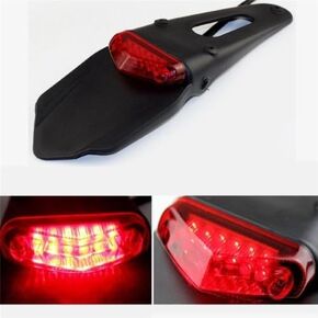 Rear Fender Mount Red LED Tail Light Brake Lamp Turn Signals License Plate Light for Custom Off-Road Motorcycle Dirt Bike