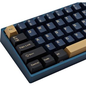Hyekit Keycaps 171 Keys Blue Samurai Custom Keycaps Doubleshot ABS Keycap Set Cherry Profile for Cherry Gateron MX Switches Mechanical Keyboard US and UK Layouts(2.25u, 2.75u, 3u, 6.25u, 7u Spaceba)