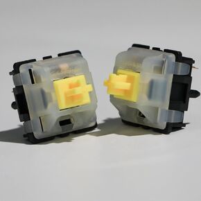 Gateron Yellow Switches,Keyboard Switch,Gateron KS-3 Milky Top Black Bottom Housing Switches for 5 pins Keyboard PCB 70 PCS
