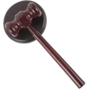 Gavel and Sound Block Mini Hammer 1 Set Judge Hammer Wooden Playset Child Wood Base Gavel Wooden Judge Gavel