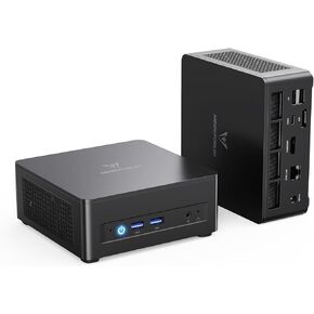 MINISFORUM UM760 Slim Mini PC AMD Ryzen 5 7640HS 6C/12T Desktop Computer, DDR5 16G RAM+1TB SSD, HDMI/DP/USB4 8K@60Hz Output, 1X 2.5G RJ45 Port, 4X USB Port, Dual Band WiFi, AMD Radeon 760M Graphics