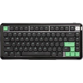 YUNZII L75 Low Profile Wireless Mechanical Keyboard, 75% Portable,Bluetooth/Type-C/2.4G,Gasket Structure,Custom RGB Backlit Gaming Keyboard for Mac/Windows (Black, Red Switch)