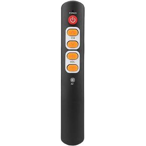 Learning Remote Control with Big Buttons, 6 Keys Universal Remote Control Smart Controller for TV STB DVD HiFi VCR(Orange)