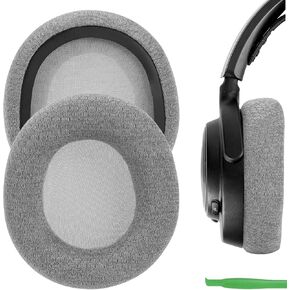 Geekria Comfort Mesh Fabric Replacement Ear Pads for SteelSeries Arctis Nova Pro Wired, Arctis Nova 1, Arctis Nova 3, Arctis Nova 7 Headphones Ear Cushions, Ear Cups Cover Repair Parts (Grey)