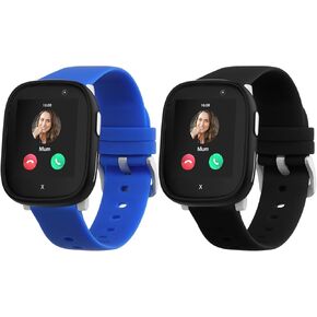 kwmobile Watch Strap Set Compatible with Xplora X6 Play - 2X TPU Silicone Fitness Tracker Sports Band - Size Small (S)