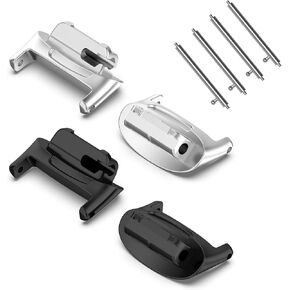 2Pairs Compatible with Fitbit Inspire 3 Connector Adapter Replacement 12mm Watch Band,316 Metal Stainless Steel Connection Adapter for Inspire 3 Watch Accessories