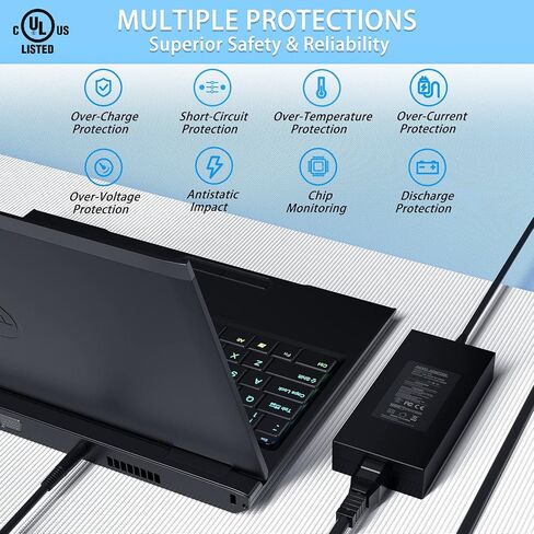 VHBW Replacement for Dell 180W Power Adapter Laptop Charger Compatible with Dell Alienware 15 17 G3 G5 G7 Area 51M R2 Precision 7530 7730 7740 M4700 M4800 74X5J JVF3V DA180PM111 AC Adapter in Saudi Arabia
