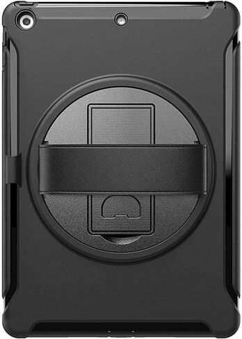 SaharaCase Protection Hand Strap Series Case Cover for Apple iPad 10.2" (9th Generation 2021) [Shockproof Bumper] Heavy Duty Rugged Protection Antislip Integrated Kickstand - Black in Saudi Arabia