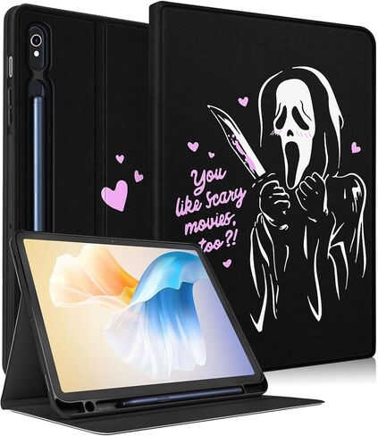 Trendy Fun for Samsung Galaxy Tab S9 Case 11 inch/ S9 Fe 5G 10.9 inch 2023 Cute Cartoon Skull Kawaii Smart Covers for Girls Kids Boys Teens Cool Design Stand Folio for Galaxy Tab S9/S9fe, Heartskull in Saudi Arabia