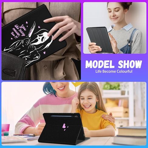 Trendy Fun for Samsung Galaxy Tab S9 Case 11 inch/ S9 Fe 5G 10.9 inch 2023 Cute Cartoon Skull Kawaii Smart Covers for Girls Kids Boys Teens Cool Design Stand Folio for Galaxy Tab S9/S9fe, Heartskull in Saudi Arabia