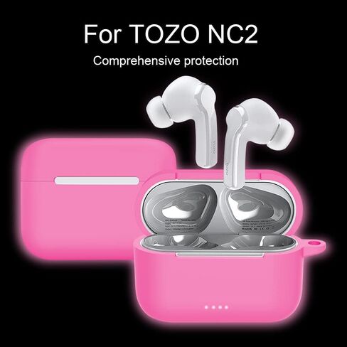 LEFXMOPHY Pink Case Replacement for TOZO NC2, Silicone Heavy Duty Skin Carrying Protective Cover Glow in Dark in Saudi Arabia