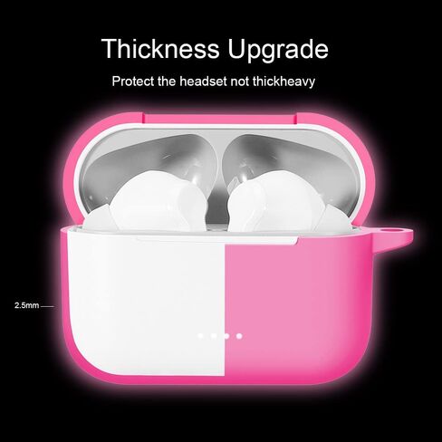 LEFXMOPHY Pink Case Replacement for TOZO NC2, Silicone Heavy Duty Skin Carrying Protective Cover Glow in Dark in Saudi Arabia