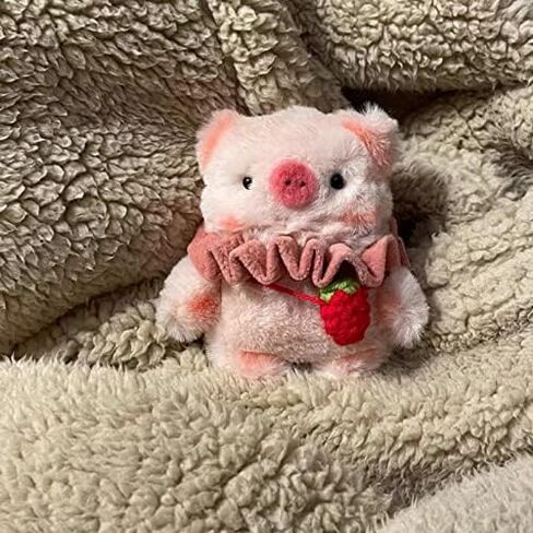 Cute Hand Made Fur Fluffy Pig Piggy Toy Cartoon Case Animal Plush Doll Compatible with Airpods 3rd Generation & Airpods 3 Cartoon Headphones Cover 2021 Cover Kawaii Gift for Girl Child Pink in Saudi Arabia