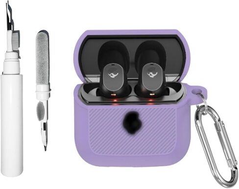 [3 في 1] حافظة من السيليكون متوافقة مع Skullcandy Mod مع سلسلة مفاتيح، غطاء واقٍ مضاد للصدمات مع حلقة تسلق للرجال والنساء مع مجموعة التنظيف in Kuwait