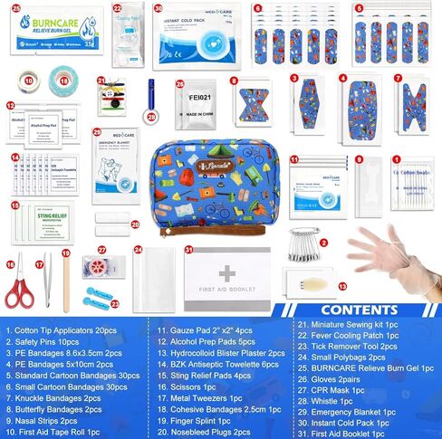 Lincada Travel First Aid Kit, All-Purpose Emergency First Aid Kit for Home, Car, Purse, Camping & Hiking, 138 Pieces in Saudi Arabia