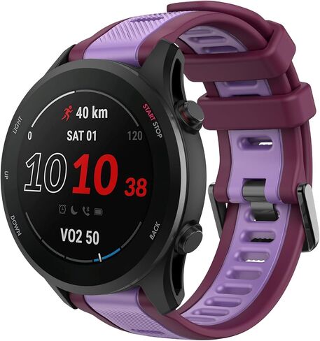 سوار ساعة ISABAKE لـ Garmin Forerunner 265/Forerunner 255/Vivoactive 4/Venu 2، سوار بديل من السيليكون سريع التحرير 22 مم متوافق مع Garmin Venu 3 in Saudi Arabia