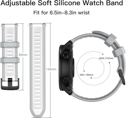 ISABAKE Watch Band for Garmin Forerunner 265/Forerunner 255/Vivoactive 4/Venu 2, 22mm Quick Release Silicone Replacement Band Compatible with Garmin Venu 3 in Kuwait