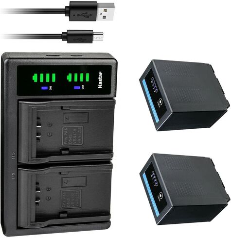 بطارية Kastar 3 عبوات CGR-D54Pro وشاحن USB LTD2 متوافق مع كاميرا باناسونيك AG-HPX170، AG-HPX171، AG-HPX250 AG-HPX250EN AG-HPX250P AG-HPX250PJ، AG-HPX255 AG-HPX255P AG-HPX255EJ in Saudi Arabia