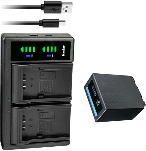 بطارية Kastar 3 عبوات CGR-D54Pro وشاحن USB LTD2 متوافق مع كاميرا باناسونيك AG-HPX170، AG-HPX171، AG-HPX250 AG-HPX250EN AG-HPX250P AG-HPX250PJ، AG-HPX255 AG-HPX255P AG-HPX255EJ in Saudi Arabia