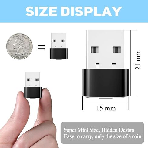 Mouse Jiggler Undetectable Metal with Switch Button Portable Wireless Mini USB Mouse Mover with 3 Jiggle Modes Automatic Mouse Shaker Driver-Free Plug-and-Play Keep PC Awake（1 PCS in Saudi Arabia