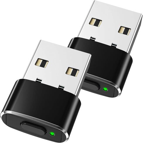 Mouse Jiggler Undetectable Metal with Switch Button Portable Wireless Mini USB Mouse Mover with 3 Jiggle Modes Automatic Mouse Shaker Driver-Free Plug-and-Play Keep PC Awake（1 PCS in Saudi Arabia