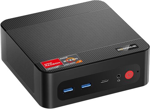 P4 Pro Mini PC, AMD Ryzen 7 5800U Processor Mini Gaming Computer(8C/16T, up to 4.4GHz) 32GB RAM, 1TB M.2 SSD, Triple Display Desktop PC, Pre-in Windows 11 Pro, Dual LAN, WiFi 6E, BT 5.2 in Saudi Arabia