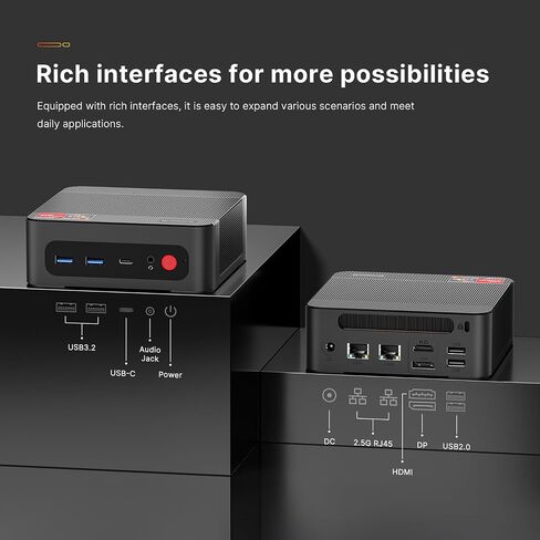 P4 Pro Mini PC, AMD Ryzen 7 5800U Processor Mini Gaming Computer(8C/16T, up to 4.4GHz) 32GB RAM, 1TB M.2 SSD, Triple Display Desktop PC, Pre-in Windows 11 Pro, Dual LAN, WiFi 6E, BT 5.2 in Saudi Arabia