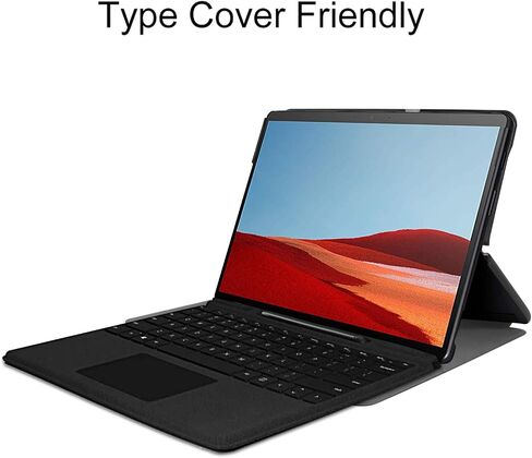 Gylint Microsoft Surface Pro X Case, Smart Case Trifold Stand Slim Lightweight Case Cover for New Surface Pro X 2019 Release(Fit Type Cover Keyboard/Kickstand) Black in Saudi Arabia