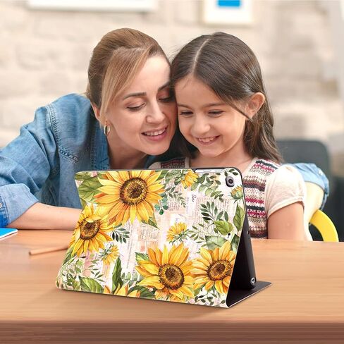 IPad Air 2 Case, iPad 6th Generation Cases, iPad 5th Generation Case, iPad 9.7 inch Case, iPad Case Multi-Angle Viewing Smart Protective iPad Cover 6th Generation, Auto Wake Up/Sleep, Retro Sunflower in Saudi Arabia