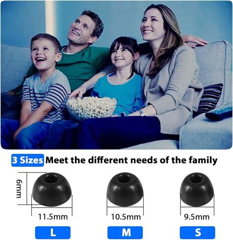 [3 Pairs] Replacement Eartips Earbuds Buds Set for Google Pixel Buds Pro Earphone with Cleaning kit,Noise-reducing Non-Slip 5 in 1 Storable Cleaning Pen & Memory Foam Ear Tips(Black) in Saudi Arabia