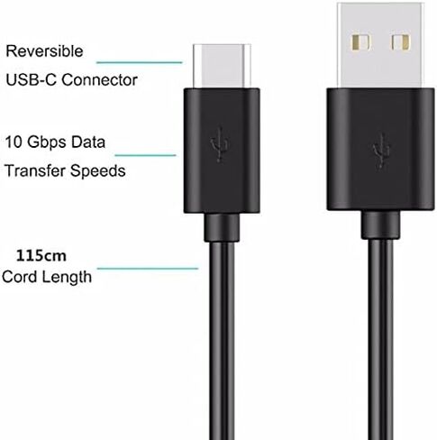 Adhiper Replacement USB C Charging Cable USB C Charger Cord for Sony WH/WF-1000XM5 WH/WF-1000XM4 WH/WF-1000XM3 WH-XB910N XB900N CH710N CH720N CH510N CH520N H910NWireless Headphones (100CM/Black) in Saudi Arabia