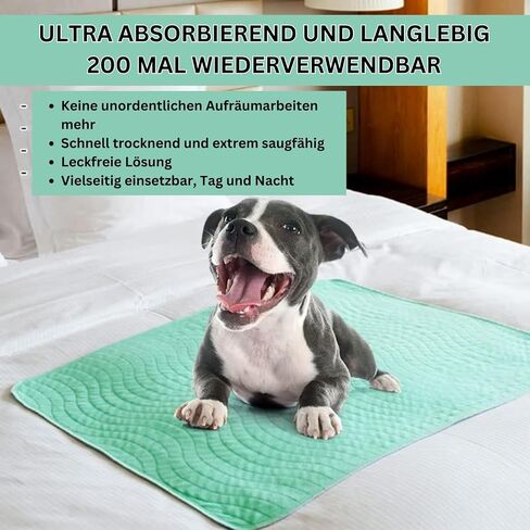 Non-Slip Washable Pee Pads for Dogs 2Pcs Reusable Pee Pads for Dogs (24"x18") Super Absorbent Dog Pads Washable Waterproof Washable Dog Pee Pads Washable Dog Pads for Absorbent in Saudi Arabia