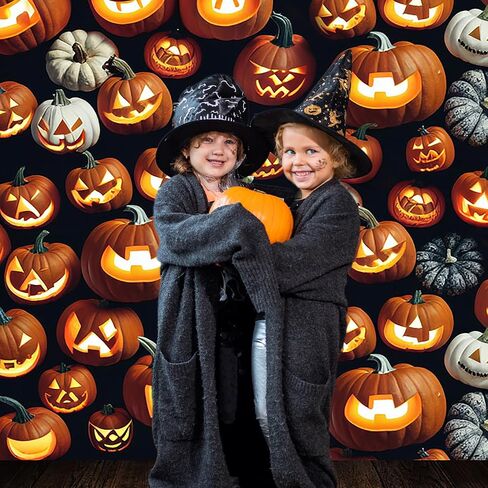 Avezano هالوين التصوير الفوتوغرافي خلفية مخيفة اليقطين الفوانيس Woodboard Hallowmas خلفية هالوين الفنية صورة تبادل لاطلاق النار استوديو الدعائم، 5x7ft in Saudi Arabia