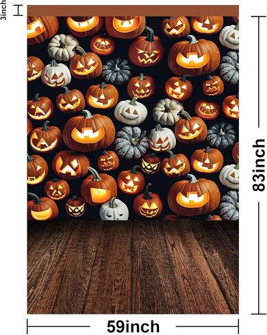 Avezano هالوين التصوير الفوتوغرافي خلفية مخيفة اليقطين الفوانيس Woodboard Hallowmas خلفية هالوين الفنية صورة تبادل لاطلاق النار استوديو الدعائم، 5x7ft in Saudi Arabia