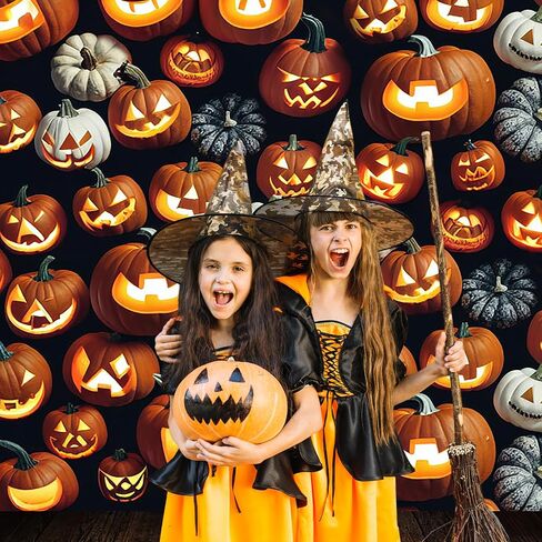 Avezano هالوين التصوير الفوتوغرافي خلفية مخيفة اليقطين الفوانيس Woodboard Hallowmas خلفية هالوين الفنية صورة تبادل لاطلاق النار استوديو الدعائم، 5x7ft in Saudi Arabia