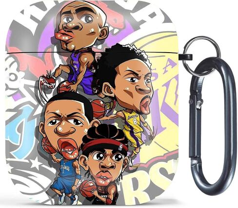 Airpods Case,Onewly Basketball Cartoon Case for Airpods with Keychain,Shockproof Case Compatible with Airpods 2/1 for Women and Man in Saudi Arabia