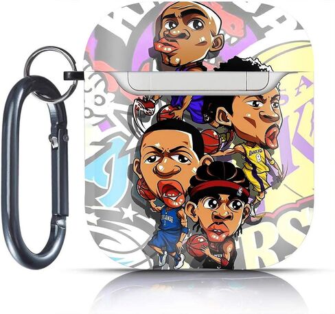 Airpods Case,Onewly Basketball Cartoon Case for Airpods with Keychain,Shockproof Case Compatible with Airpods 2/1 for Women and Man in Saudi Arabia