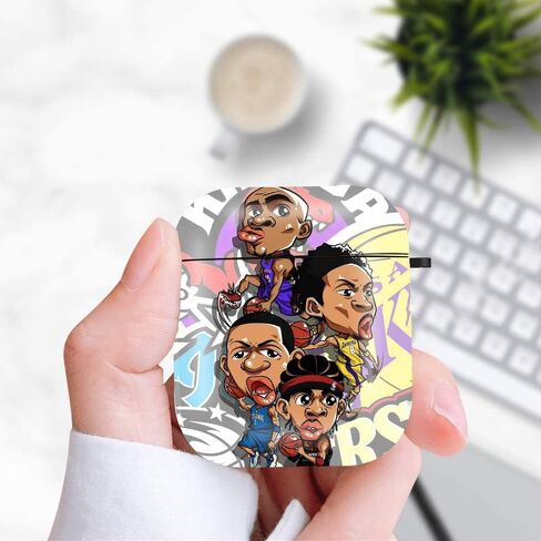 Airpods Case,Onewly Basketball Cartoon Case for Airpods with Keychain,Shockproof Case Compatible with Airpods 2/1 for Women and Man in Saudi Arabia