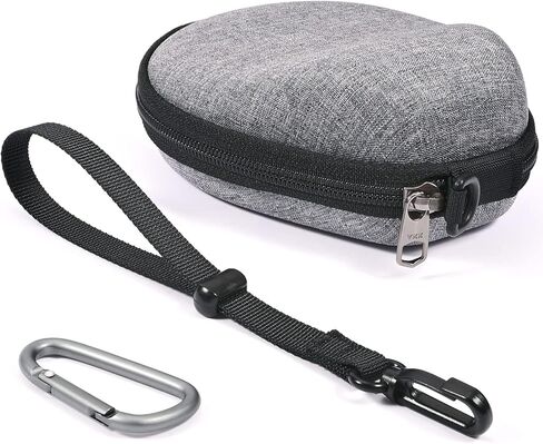 حقيبة تخزين صلبة من RAIACE متوافقة مع سماعات AfterShokz Aeropex/Trekz Air/Titanium Mini Bone Conduction، وحقيبة حمل للسفر. (الجراب فقط، لا يشمل سماعات الرأس) - أسود (بطانة رمادية) in Saudi Arabia