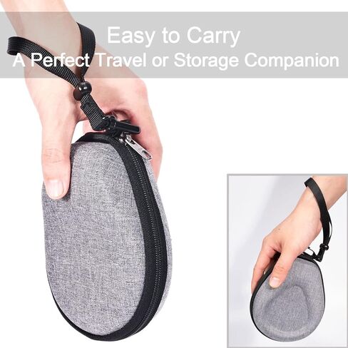 حقيبة تخزين صلبة من RAIACE متوافقة مع سماعات AfterShokz Aeropex/Trekz Air/Titanium Mini Bone Conduction، وحقيبة حمل للسفر. (الجراب فقط، لا يشمل سماعات الرأس) - أسود (بطانة رمادية) in Kuwait