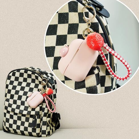 Wonhibo for Airpods Pro 2 Case for Women, Cute Silicone Cover for Airpod Pro 2nd 2022 Generation with Keychain (Strawberry) in Kuwait