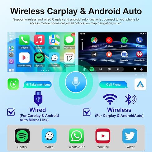 [2+64G] ستيريو سيارة لسيارة Mazda CX5 CX-5 CX 5 2012-2015 - Carplay اللاسلكي وAndroid Auto - شاشة لمس 9 بوصة Android 13 راديو - نظام ملاحة GPS، WiFi، بلوتوث، راديو FM/RDS، EQ، SWC + AHD Backup آلة تصوير in Saudi Arabia