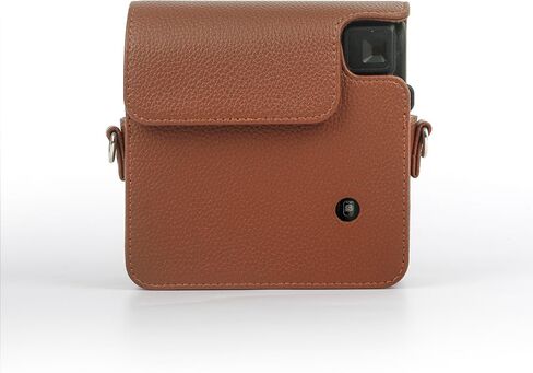 Rieibi PU Leather Case for Fujifilm Instax SQ40 - Camera Case for Square 40 Instant Camera - Vintage SQ40 Bag Cover with Strap - Brown in Saudi Arabia