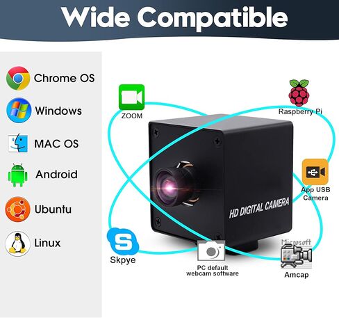كاميرا USB 4K التركيز التلقائي كاميرا ويب فائقة الدقة 2160P 30 إطارًا في الثانية كاميرا USB، 100 درجة بدون تشويه كاميرا ويب مع مستشعر IMX415، كاميرا ويب التوصيل والتشغيل لمؤتمر الفيديو الصناعي in Kuwait