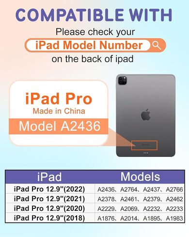 for iPad Pro 12.9 Case Folio Cover with Pencil Holder Girls Women Kids Cute Girly Strawberry Kawaii Teens Flower Rotating Stand for Apple iPad Pro 12.9 Inch Cases 2022/2021/2020/2018 in Saudi Arabia