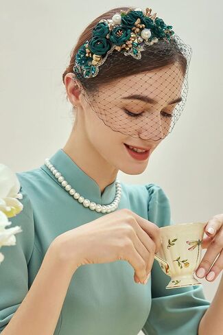 BABEYOND 1920s الحجاب الشبكي الفاسناتور عقال الزفاف حفل الشاي حفل الزفاف الحجاب الفاسناتور للنساء in Saudi Arabia