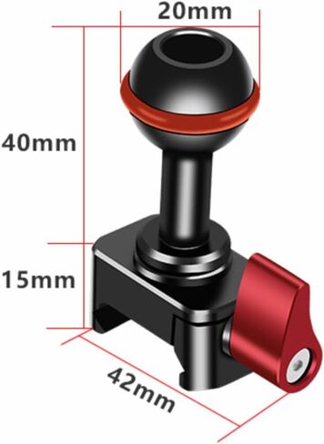 Dual Head Magic Arm with 20mm Ballhead NATO Clamp Cold Shoe Mount 1/4 Screw Universal Bracket Magic Hand for DSLR Camera Cage Bracket (NATO Ballhead) in Saudi Arabia
