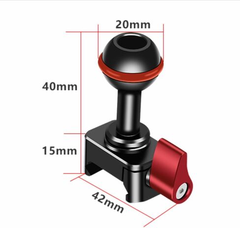 Dual Head Magic Arm with 20mm Ballhead NATO Clamp Cold Shoe Mount 1/4 Screw Universal Bracket Magic Hand for DSLR Camera Cage Bracket (NATO Ballhead) in Saudi Arabia